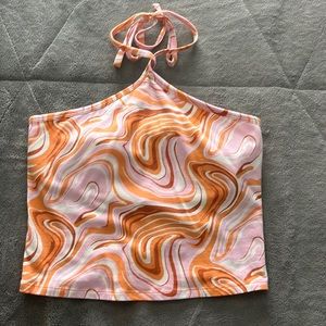 cute top,great quality,extra layer sorta like padding so no bra needed